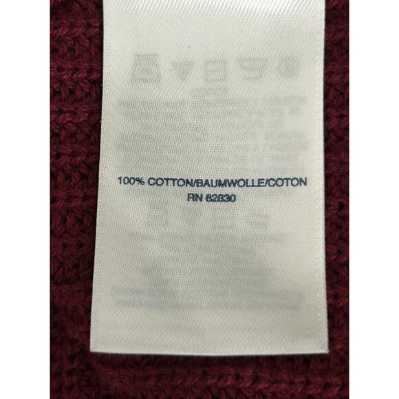 Lands End Drifter Sweater Size XL Striped Colorblock Cardigan Chunky Cable Knit - Picture 6 of 11